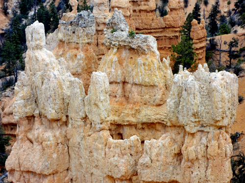 close-up of hoodoos at Bryce